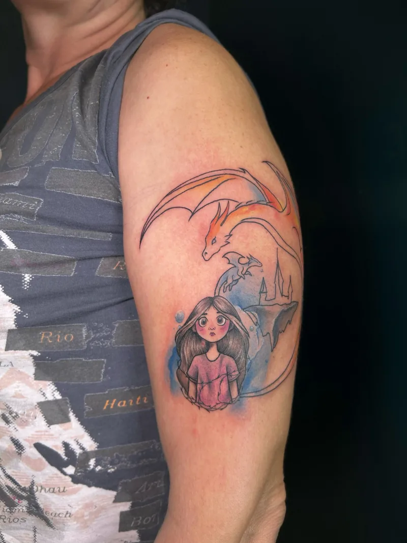 Tatuaj color pe braț